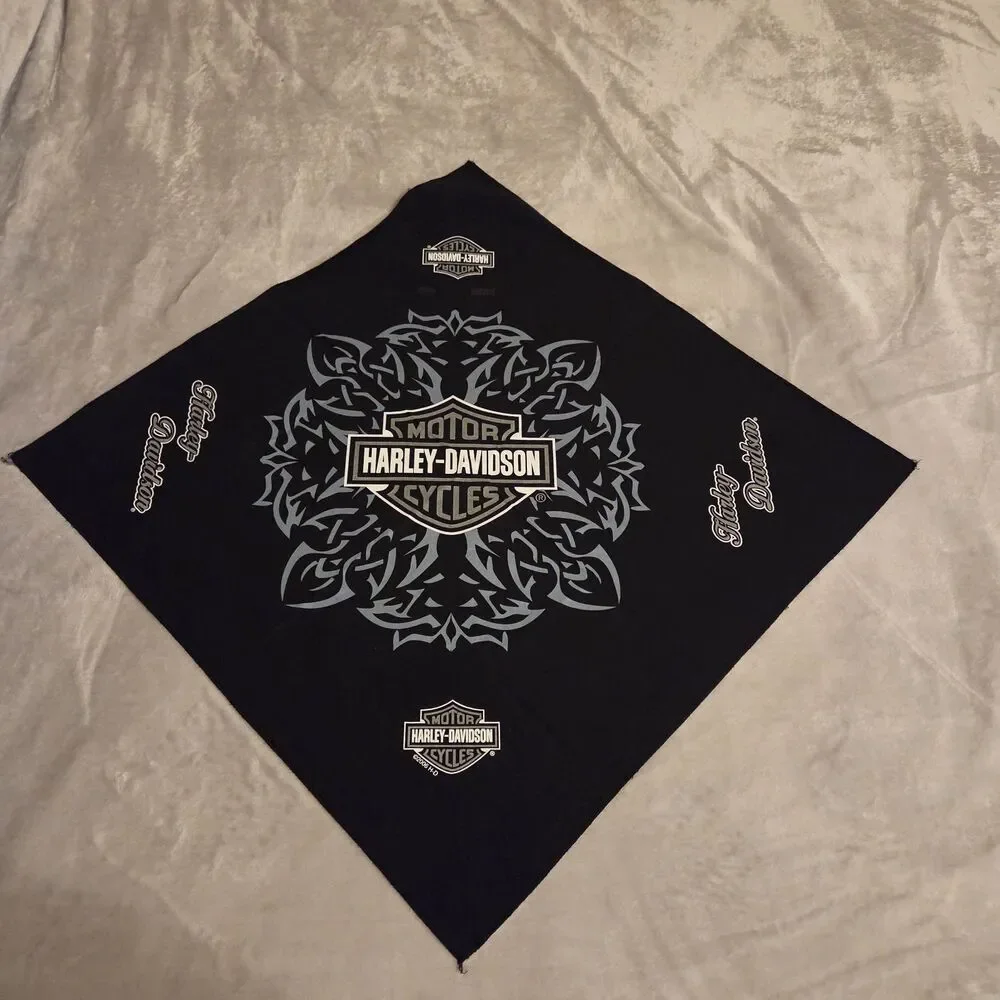 Harley-Davidson Square Bandana Scarf Black & Gray